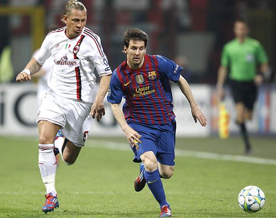 A mérkőzésen a Milan jól semlegesítette Messit (Fotók: Reuters)