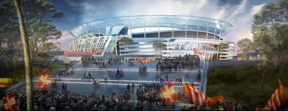 Az AS Roma új stadionja (Fotó: thesun.co.uk)