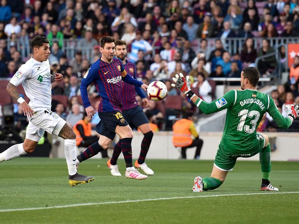 A Barcelona két góllal legyőzte a Getafét a Camp Nouban (Fotó: AFP)