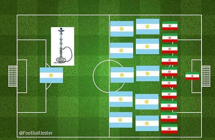 Hadrend az Argentína–Irán mérkőzésen