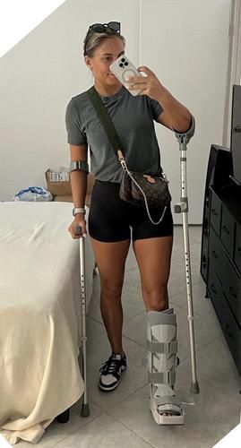 Udvardy Panna sérült bokája két hétig merevítőben volt