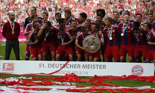 A német Bundesliga bajnoka, 2013–14: az FC Bayern München (Fotó: Reuters)
