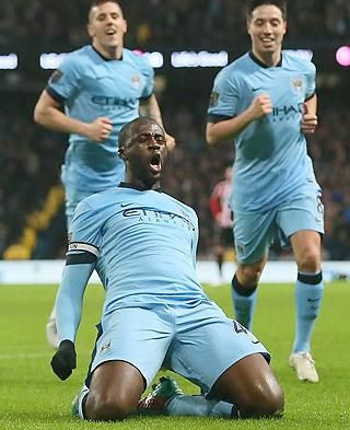 Yaya Touré gólt ünnepel (Fotó: Reuters)