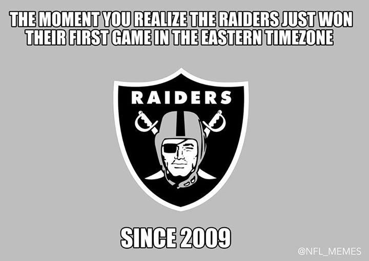 Az első győzelem a keleti időzónában, 2009 óta... Forrás: NFL Memes