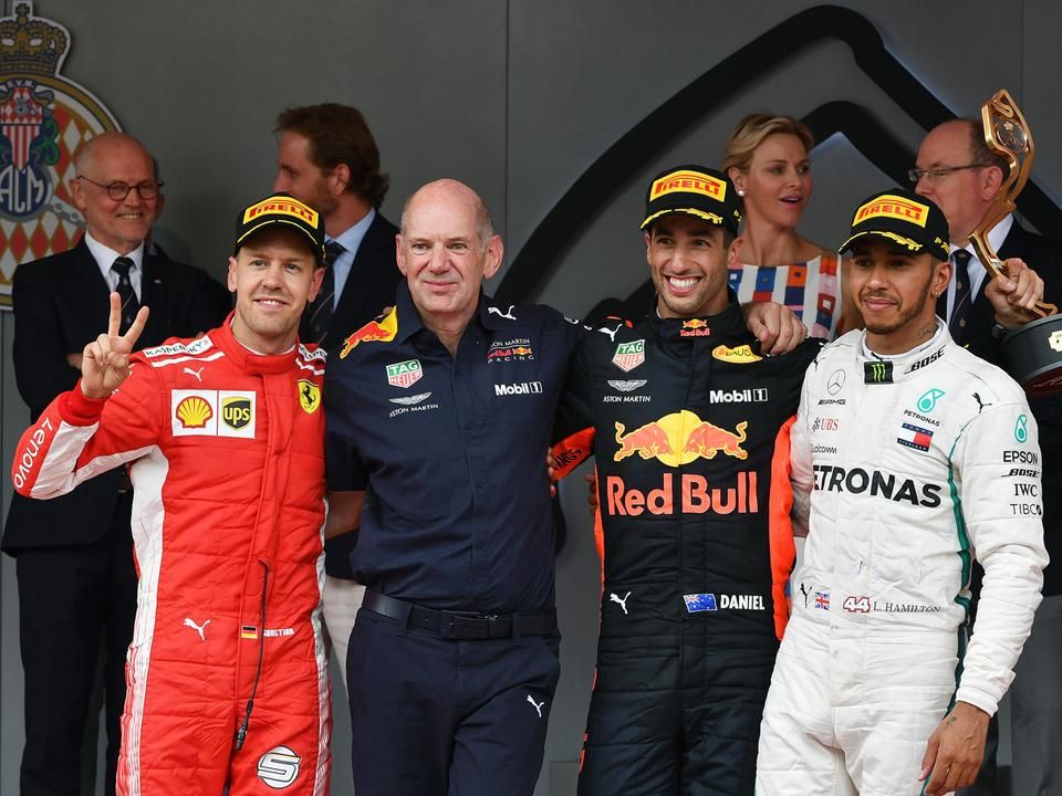 Vettel, Ricciardo és Hamilton is két győzelmet szerzett eddig a szezonban (Fotó: AFP)