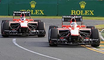 A Marussia az idén Bianchival (jobbra) 
és Chiltonnal legyőzheti a Caterhamet