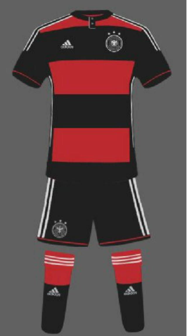 Feketére piros: a kettes számú német mez (Forrás: mopo.de)