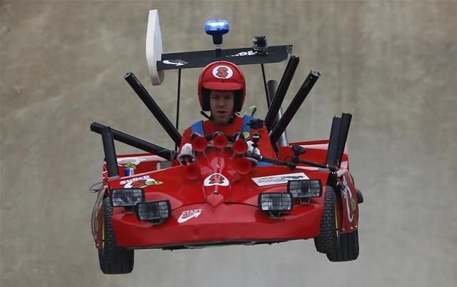 Vettel a múlt héten mókás gokartozáson vett részt