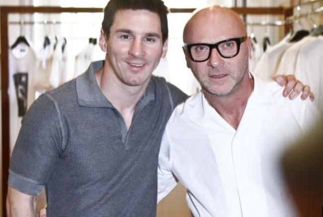 Messi és Domenico Dolce (forrás: corrieredellosport.it)