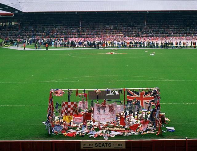 Emlék az Anfielden a tragédia után (Fotó: Action Images)
