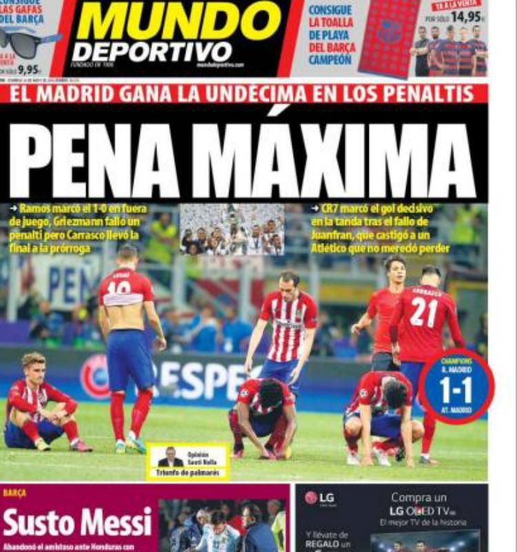 Mundo Deportivo: Büntetés, Ramos gólja lesről született
