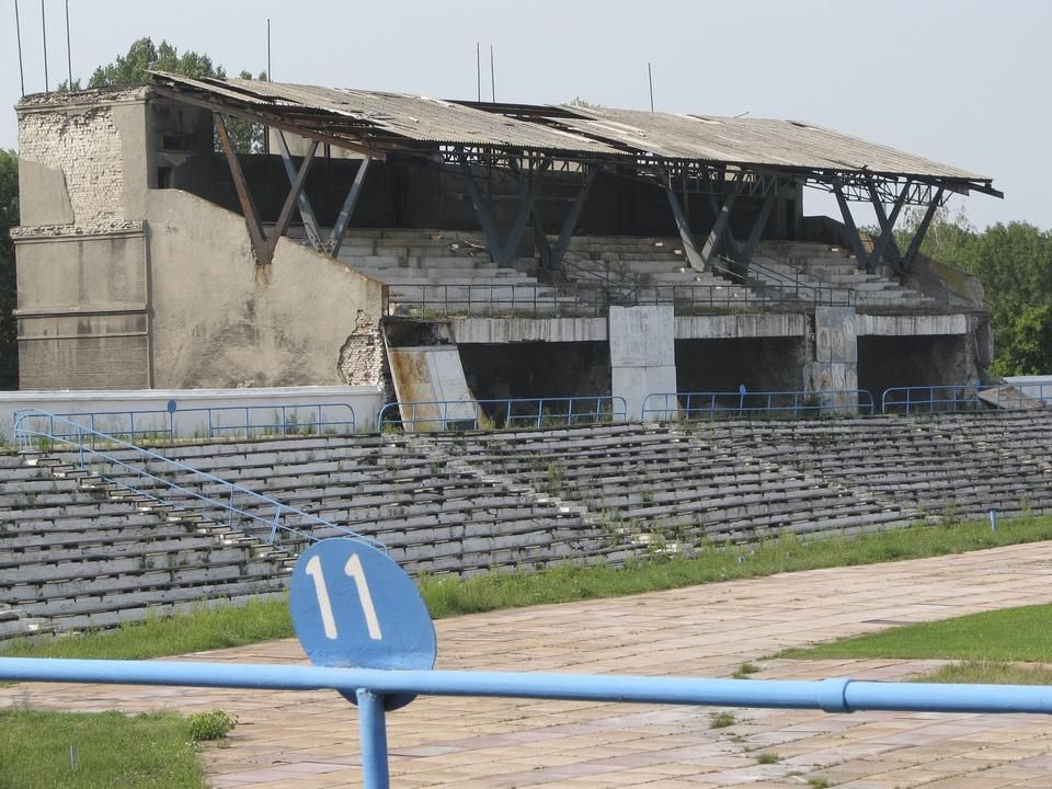 Horlivka pusztulásra ítélt korábbi stadionja (Fotó: Getty Images)