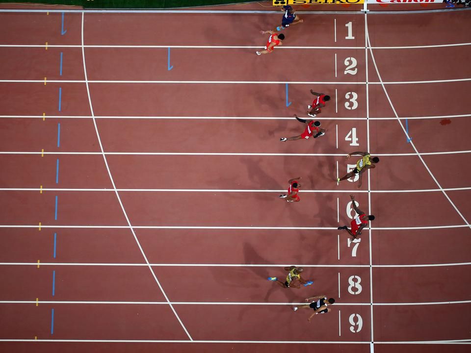 A 2015-ös pekingi világbajnokság 100 méteres döntőjében Usain Bolt csupán egy századmásodperccel előzte meg Justin Gatlint (FOTÓ: GETTY IMAGES)