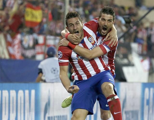 Koke nyakában Villa – ünnepel az Atlético (Fotó: Action Images)