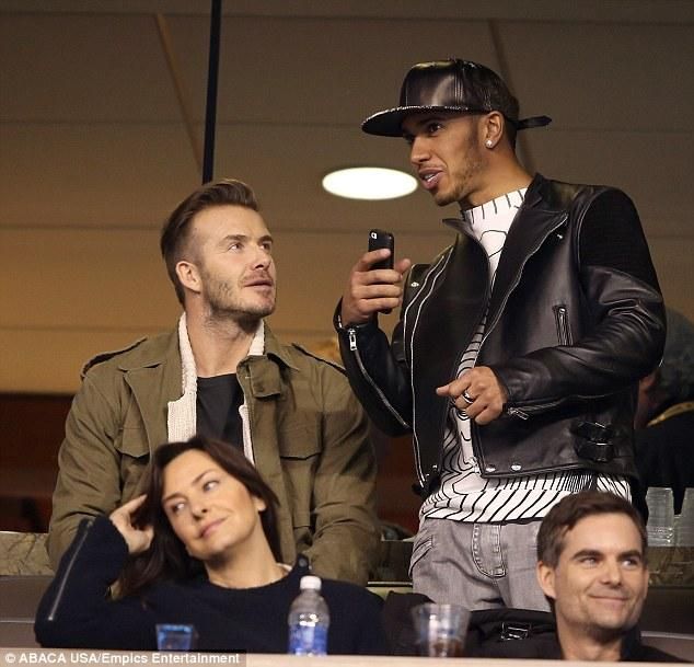 David Beckham és Lewis Hamilton (forrás: Daily Mail)