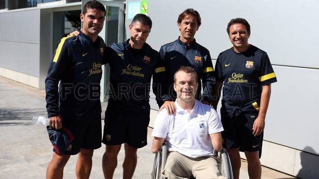 Találkozás az első csapat tagjaival és stábjával (Fotók: fcbarcelona.com)