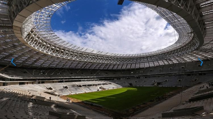 A moszkvai Luzsnyiki Stadion – itt rendezik a döntőt. Befogadóképesség: 81 000 fő (Fotó: fifa.com)