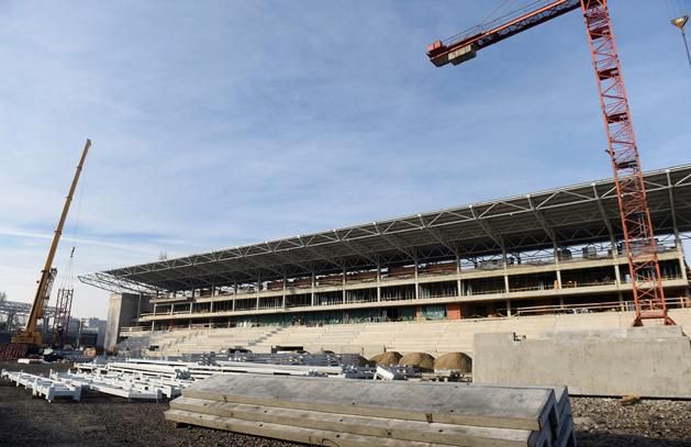 Így áll a Vasas új stadionjának építése (Fotó: Bruzák Noémi/MTI)