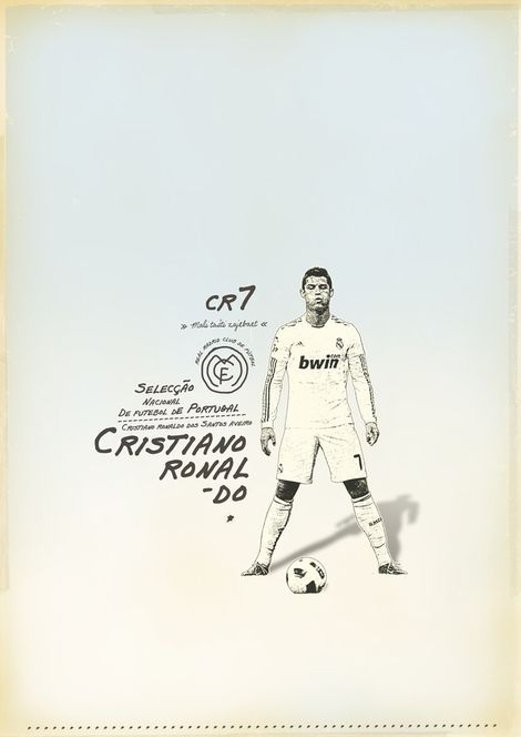 Cristiano Ronaldo és a szimpatikus beállás (Kép: Zoran Lucic, behance.net/zoranlucic/)
