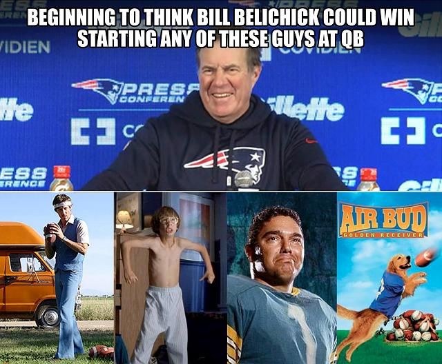 Belichick valószínűleg még velük is képes lenne nyerni (Forrás: NFL Memes)