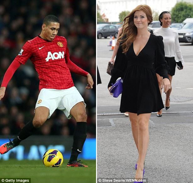 Chris Smalling, és barátnője, Sam Cooke (forrás: Daily Mail)