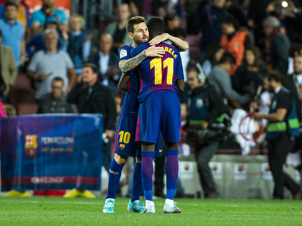 Lionel Messinek nem tartott sokáig, hogy összeszokjon Ousmane Dembélével (Fotó: AFP)