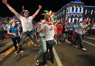 Kijev utcáin is fesztiválhangulat uralkodott az Eb alatt