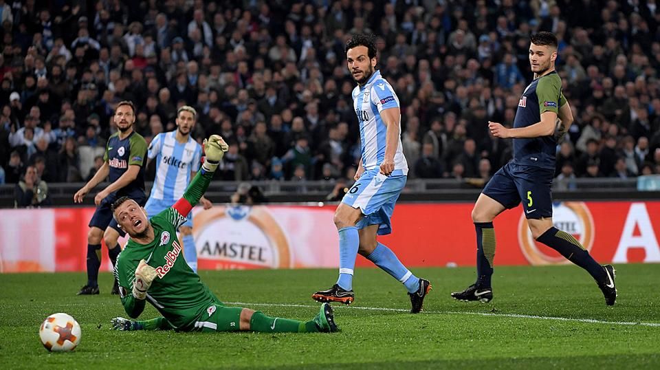 A Lazio is kétgólos előnnyel várhatja a visszavágót (Fotó: AFP)