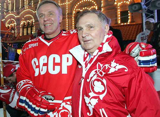 Fetyisov és a legendás edző, Viktor Tyihonov (Fotó: Action Images)