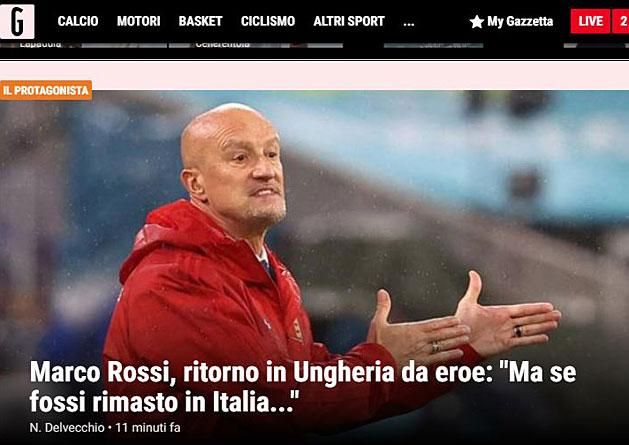 A Gazzetta cikke Marco Rossiról