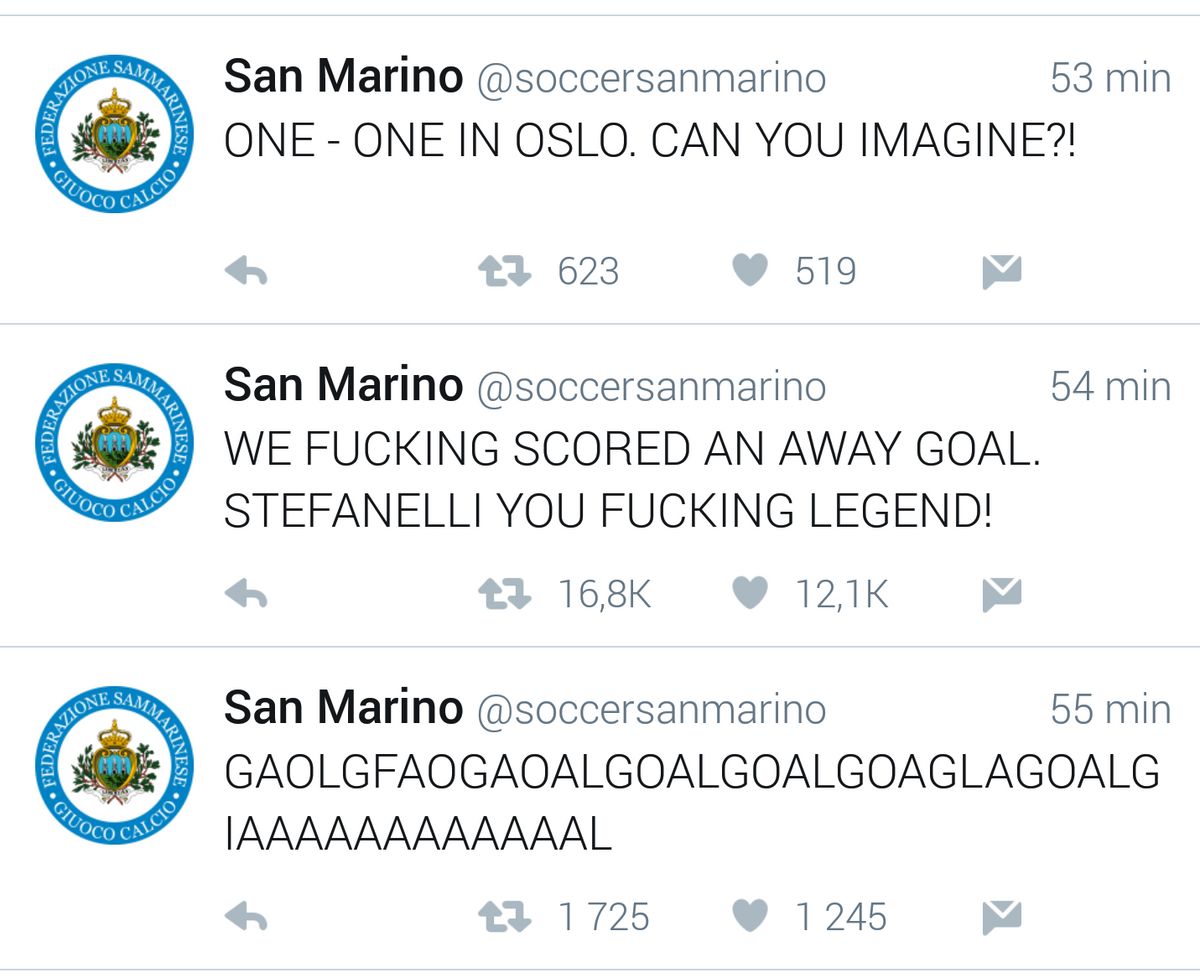 „Ott a ki…ott gól!” – 15 év után betaláltak, így reagált San Marino (Fotó: Twitter)