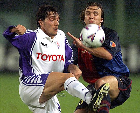 Bressan (balra) játékosként a Fiorentinával a BL-ben is szerepelt. A Vasassal egyelőre szerényebb célkitűzései vannak (Fotó: Action Images)