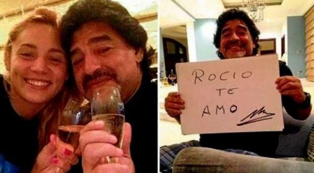 A képek tanúsága szerint nagy a szerelem Maradona és Rocío szerint (forrás: sport.es)