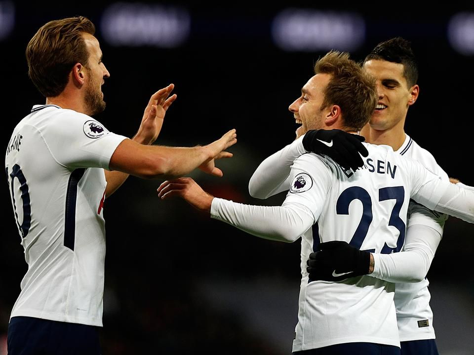 A Tottenham játékosai ötször örülhettek (Fotó: AFP)