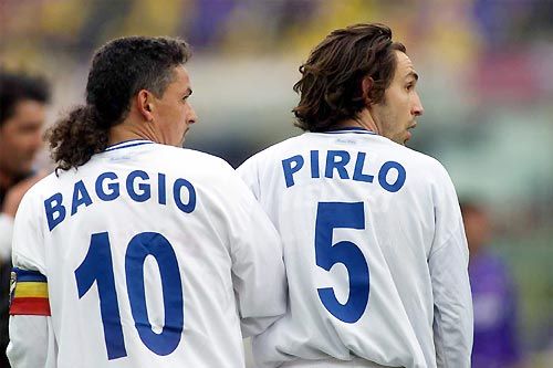 Baggio és Pirlo a Brescia mezében