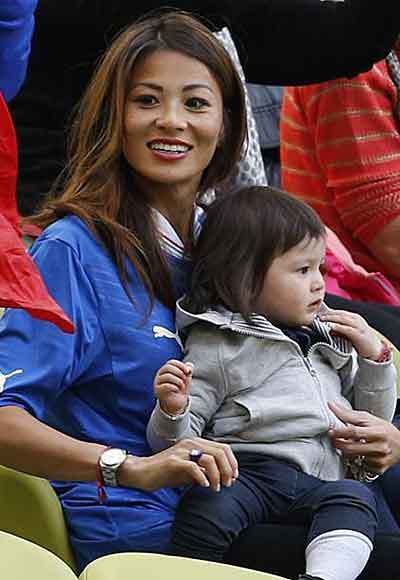 Silvia Hsieh, Alessandro Diamanti felesége (Fotó: Action Images)