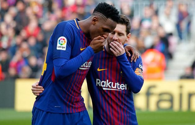 Amikor még Messi és Mina közös célokért küzdöttek… (Fotó: AFP)