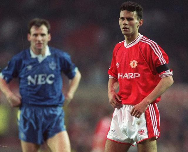 A 17 esztendős Ryan Giggs manchesteri debütálása 1990-ben, az Everton ellen