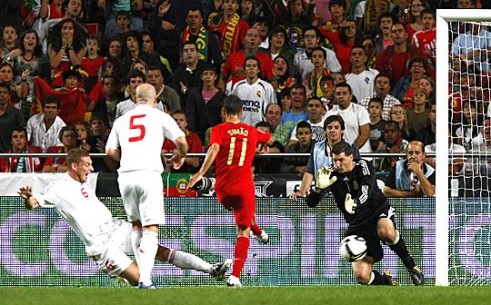 Az első portugál gól pillanata (Fotó: Szabó Miklós)
