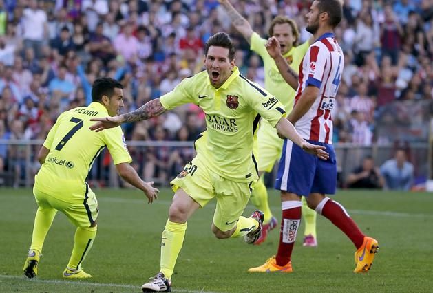 Lionel Messi gólja győzelmet és bajnoki címet ért a Barcelonának (Fotó: Reuters)
