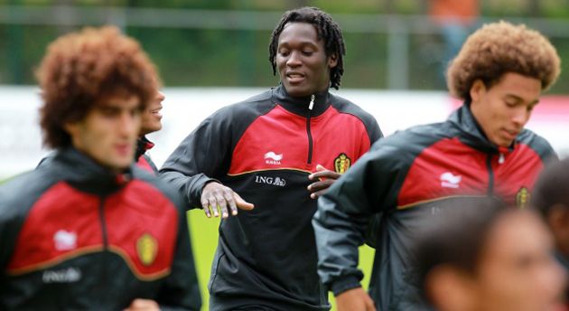 Három hajkirály egy képen. Fellaini, Lukaku, Witsel (forrás: rtbf.be)