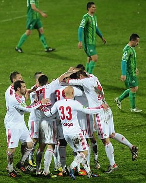 Két gólnak és hosszú idő után bajnoki győzelemnek örülhettek
a debreceniek (Fotó: Mirkó István)