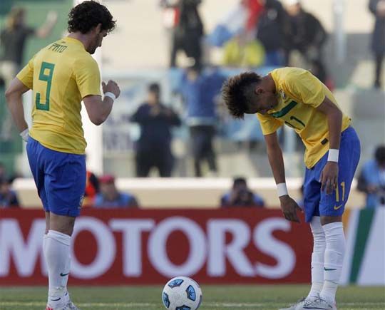 Pato (balra) és Neymar is duplázni tudott (Fotó: Reuters)