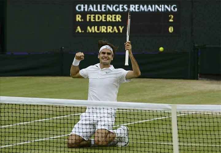 Így örült Roger Federer, hogy segíthetett az Oxfam alapítványnak (Fotó: Action Images)