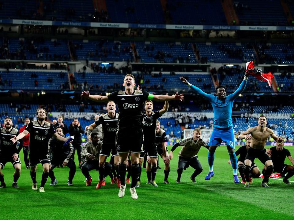 Amszterdami ünneplés a Bernabéuban (Fotó: AFP)