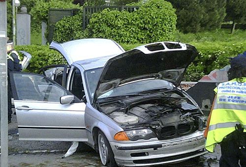 Marcos Alonso összetört BMW-je (Fotó: Dailymail.co.uk)