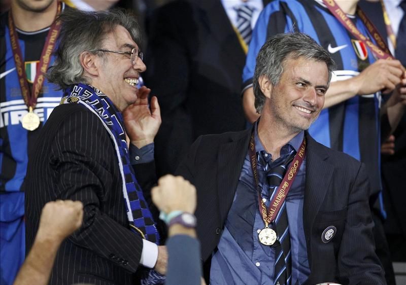 Massimo Moratti, az Inter elnöke a mai napig rajong Mourinhóért (Fotó: Action Images)
