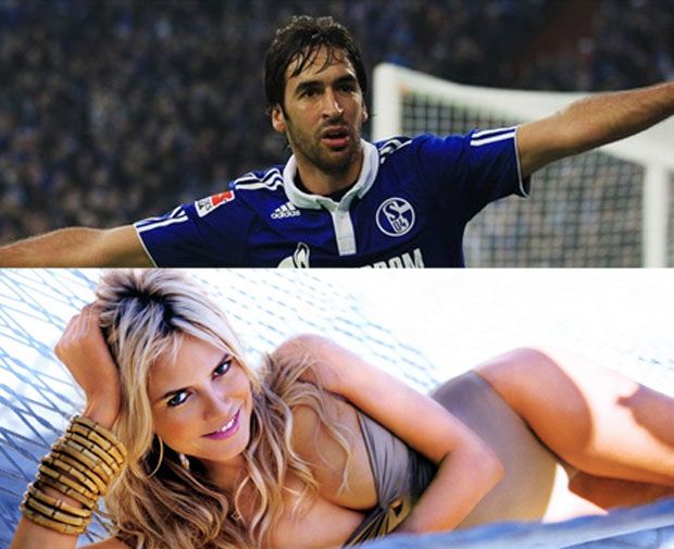 Felül Raúl, alul Heidi Klum (forrás: futbolsapiens.com)