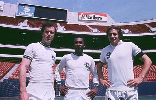 Az amerikai klubfutball álomtriója, a Beckenbauer-Pelé-Chinaglia szentháromság