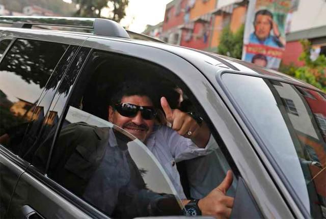 Maradona jól érzi magát Venezuelában (Fotó: Reuters)